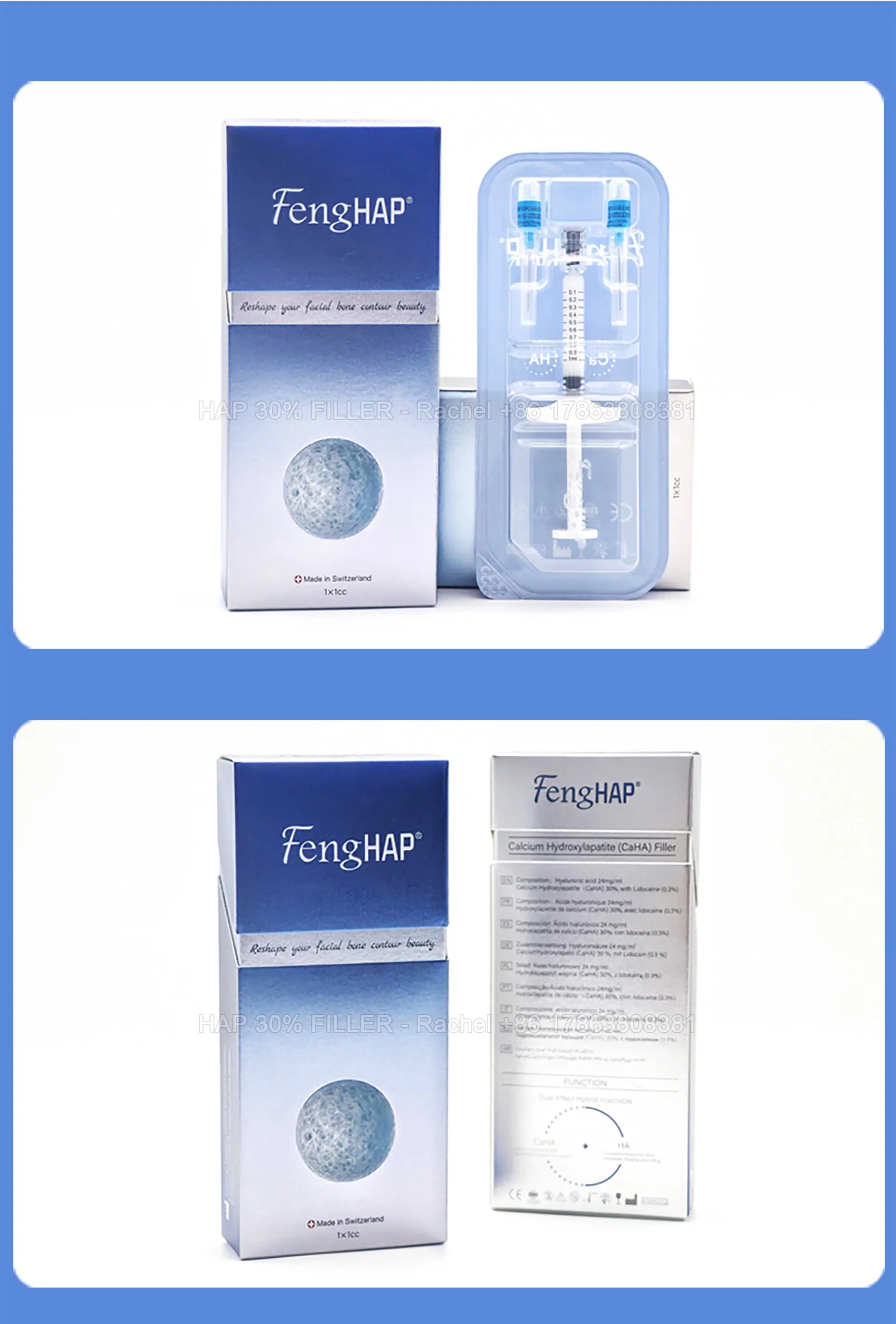 FengHAP 30% Calcium Hydroxylapatite Filler 1cc — CaHA / HAP product image 5