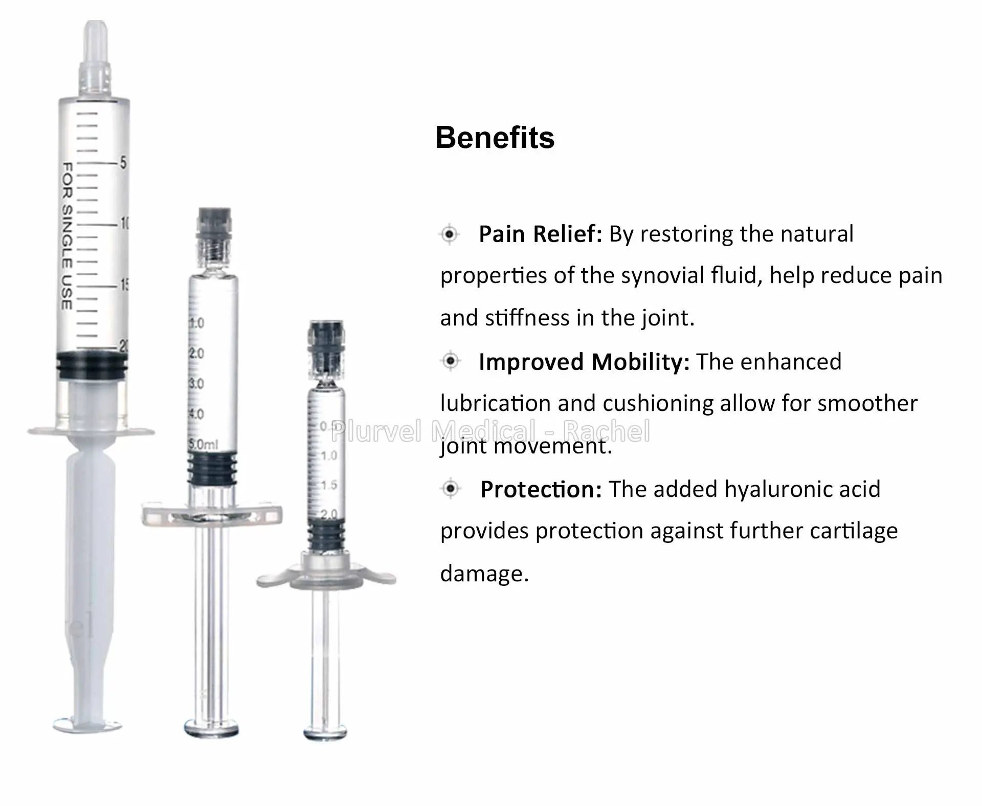 Non-Crosslinked Intra-Articular Knee Gel Hyaluronic Acid 2cc — Orthopedic HA product image 5