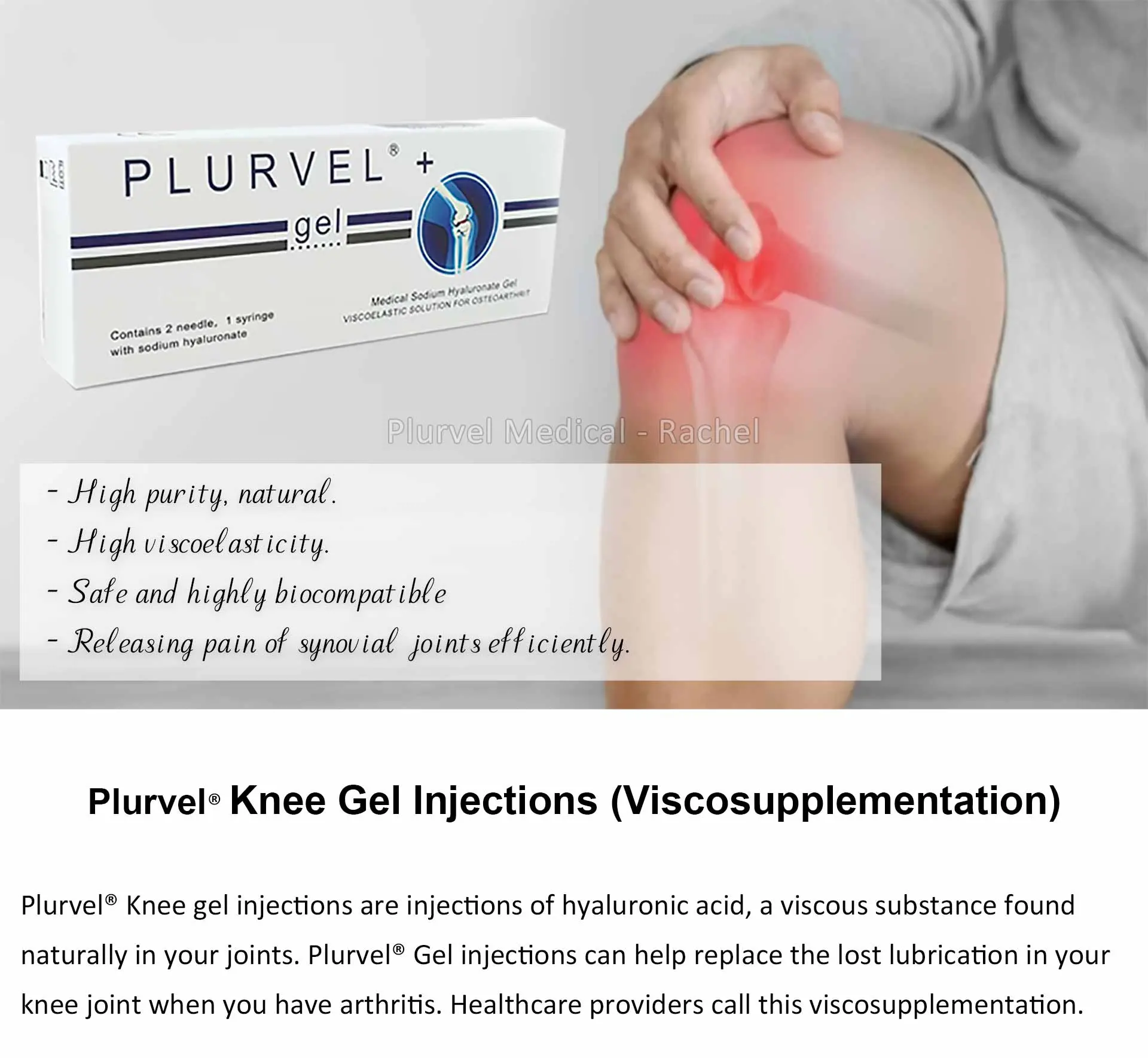 Non-Crosslinked HA Knee Joint Injection 3cc — Orthopedic HA product image 2